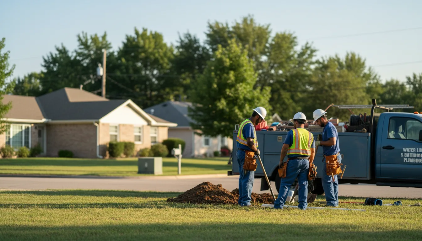 Residential water line and bathroom plumbing service in Pleasant Shade, TN